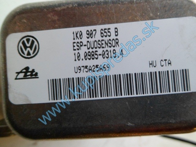 čidlo zrýchlenia na vw volkswagen golf 5 1,6fsi, 1k0907655B